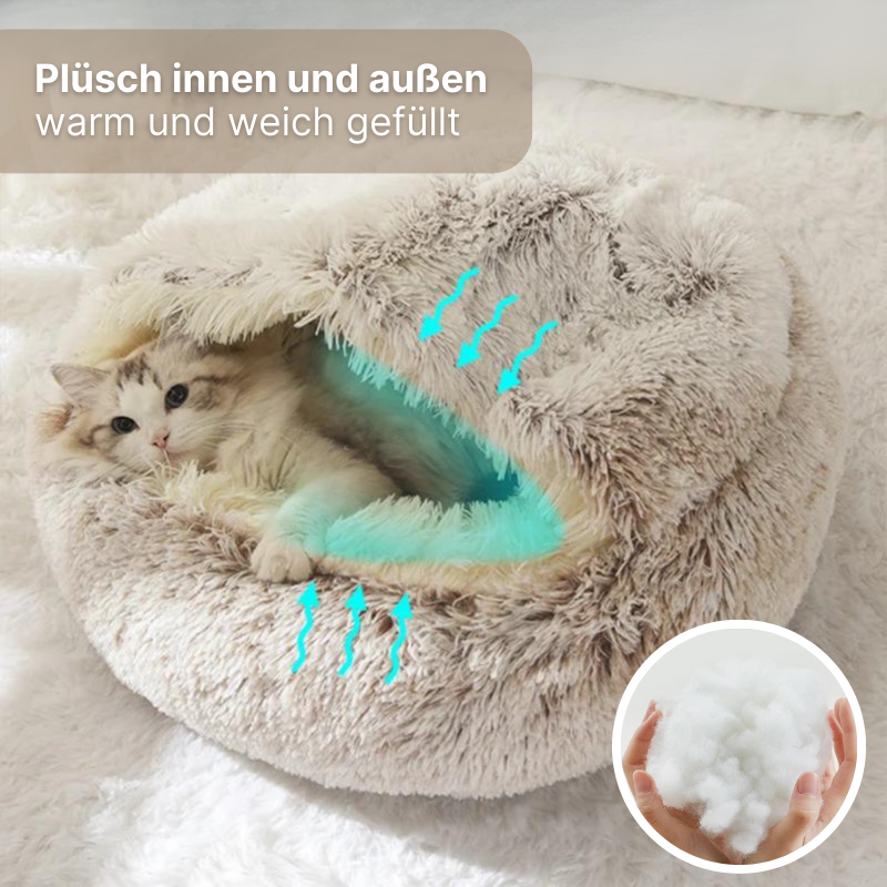 Kuschelige Plüsch-Katzenhöhle - der perfekte Rückzugsort für Deine Samtpfote