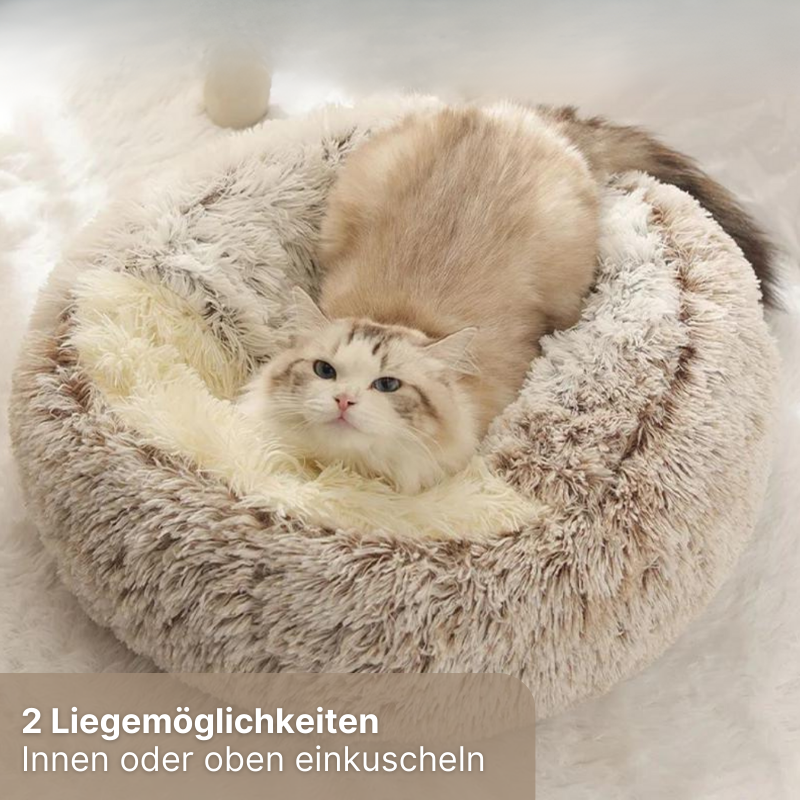 Kuschelige Plüsch-Katzenhöhle - der perfekte Rückzugsort für Deine Samtpfote