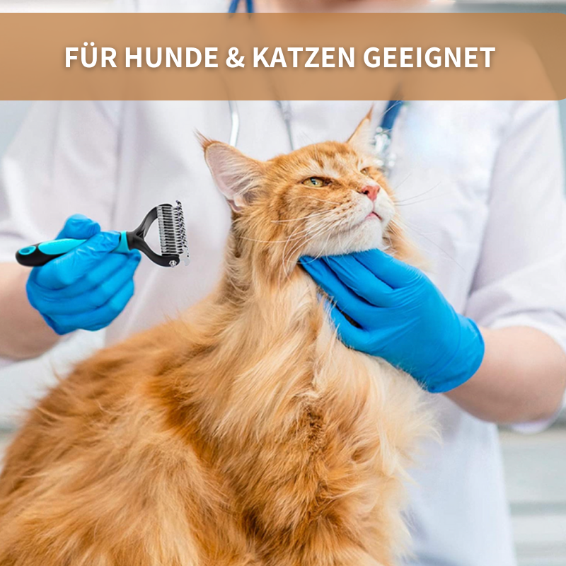 Fellbürste mit Doppelhaken - leichtes Lösen von Fellknoten und Verfilzungen