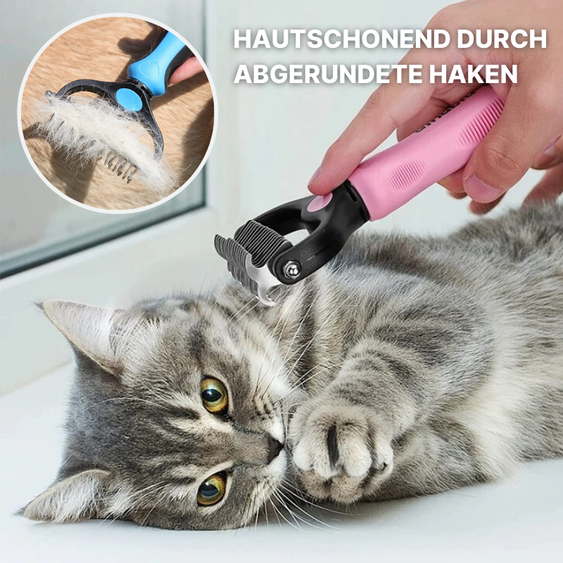 Fellbürste mit Doppelhaken - leichtes Lösen von Fellknoten und Verfilzungen