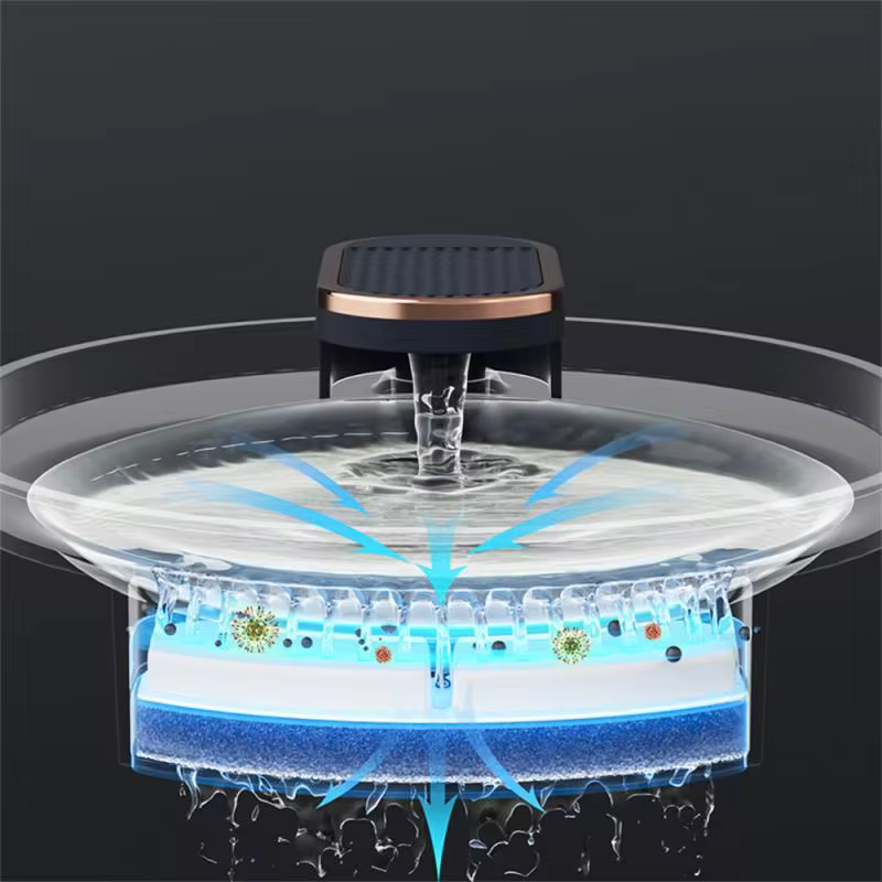 Elektronischer Wassertrinkbrunnen - mit energiesparendem Bewegungssensor und moderner LED Beleuchtung