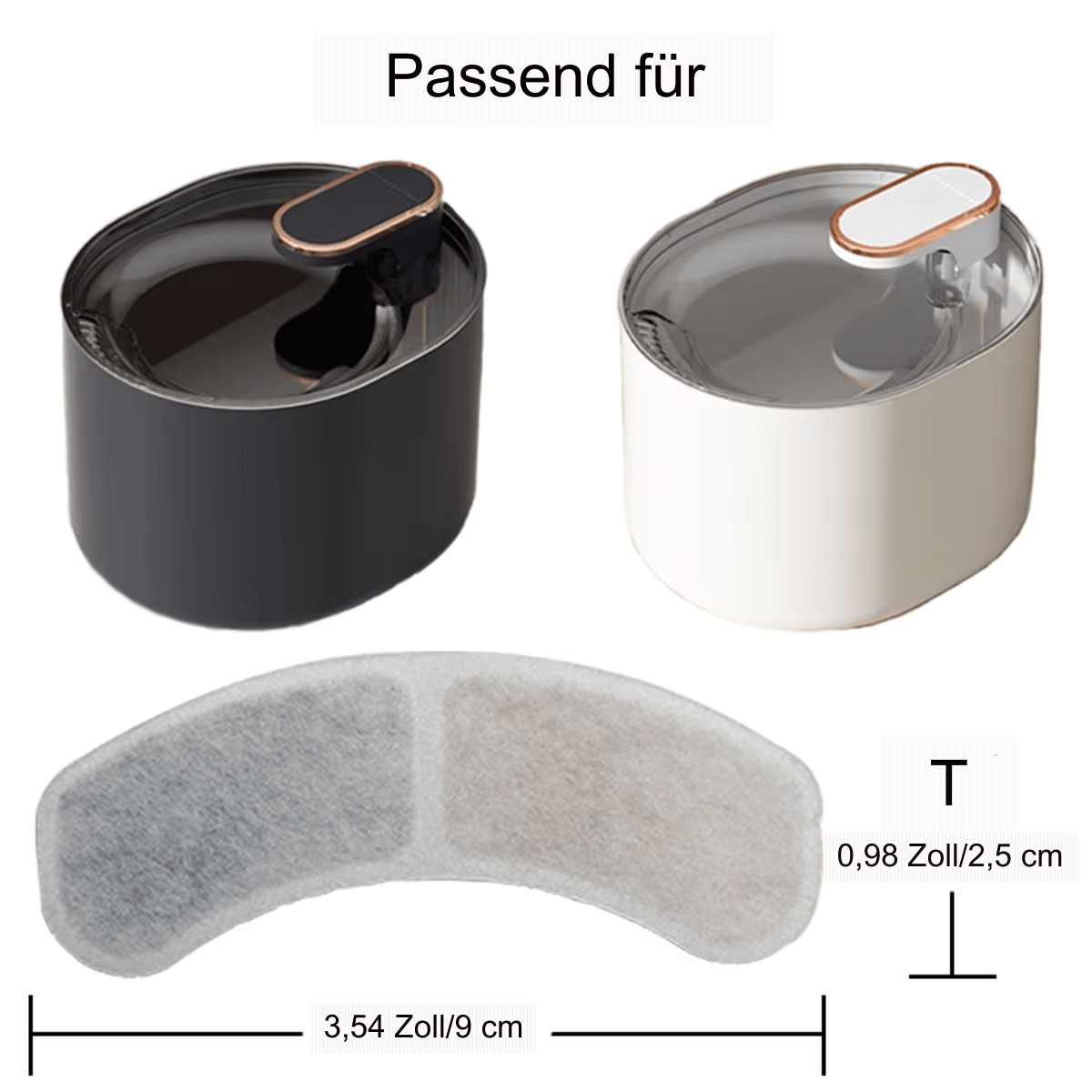 Ersatzfilter mit Aktivkohle für Premium Wassertrinkbrunnen als 6er / 12er Set