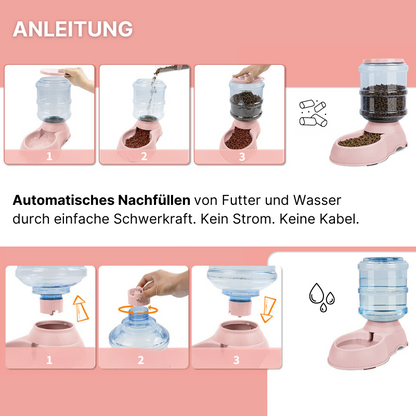 Automatischer Futter- und Wasserspender für Tiere - rund um die Uhr perfekt versorgt