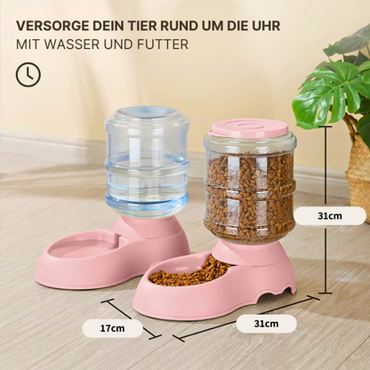 Automatischer Futter- und Wasserspender für Tiere - rund um die Uhr perfekt versorgt