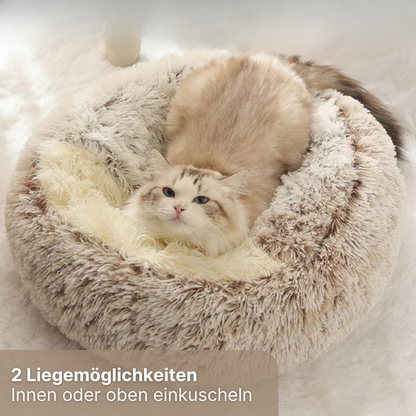 Kuschelige Plüsch-Katzenhöhle - der perfekte Rückzugsort für Deine Samtpfote